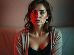 A woman deep in thought.