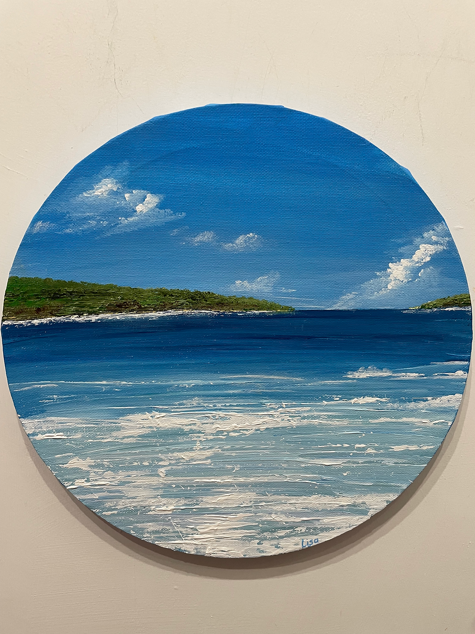 Thumbnail: 30cm Round Canvas - sea scene
