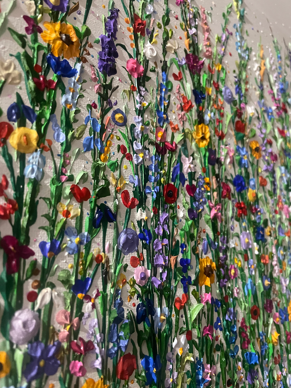 close up of detail in art work