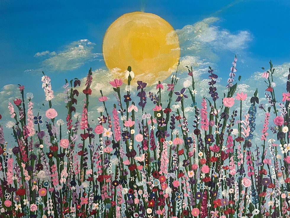 Thumbnail: Original Canvas -Sunshine Meadows - 45.7x35.6cm