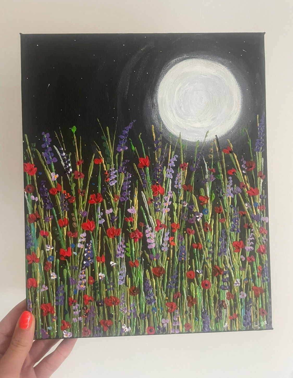 Original canvas - poppy moon