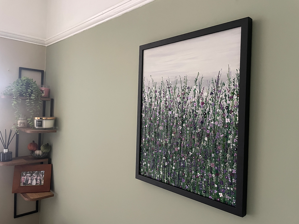 Thumbnail: Framed Original Canvas - Suzanne’s flowers - 50.8x40.6cm