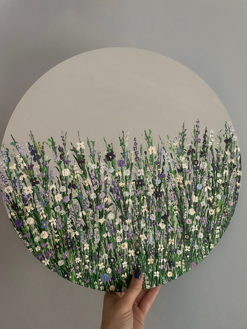 Thumbnail: Original Round Canvas - Circle purple