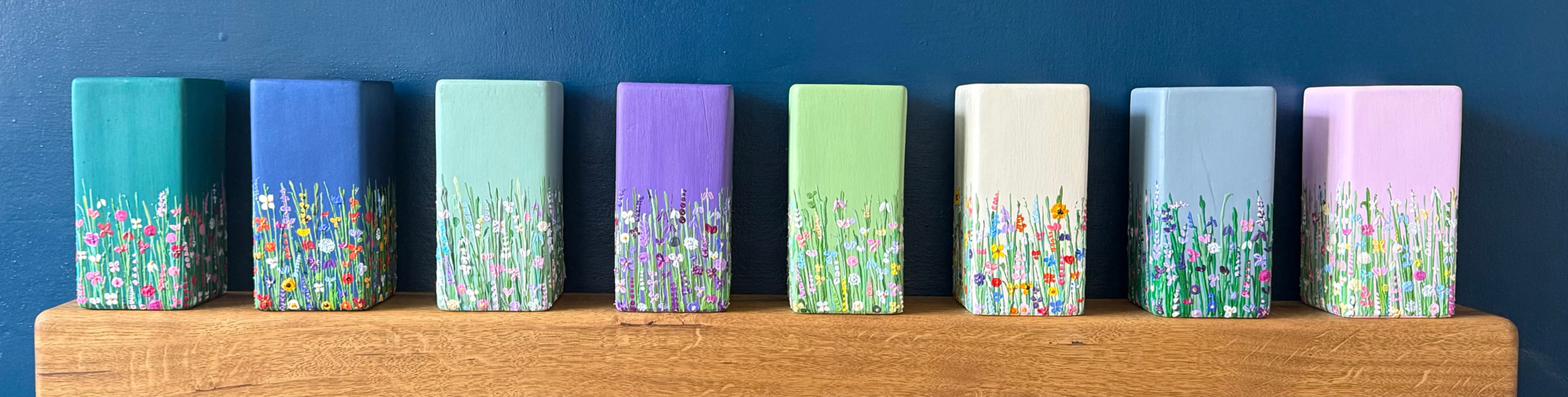 Hand Painted - Tall Vase - Various Colours