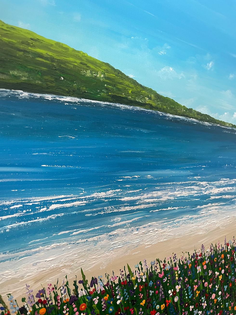 Thumbnail: 61cm Round Canvas - beach scene
