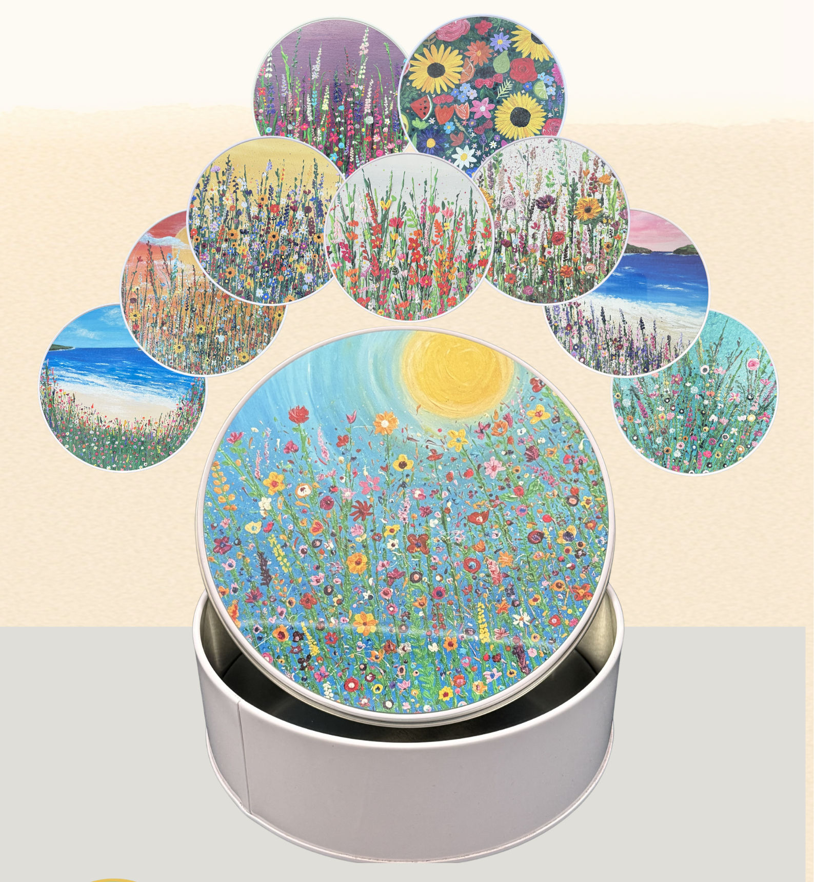 Round Metal Storage Tin