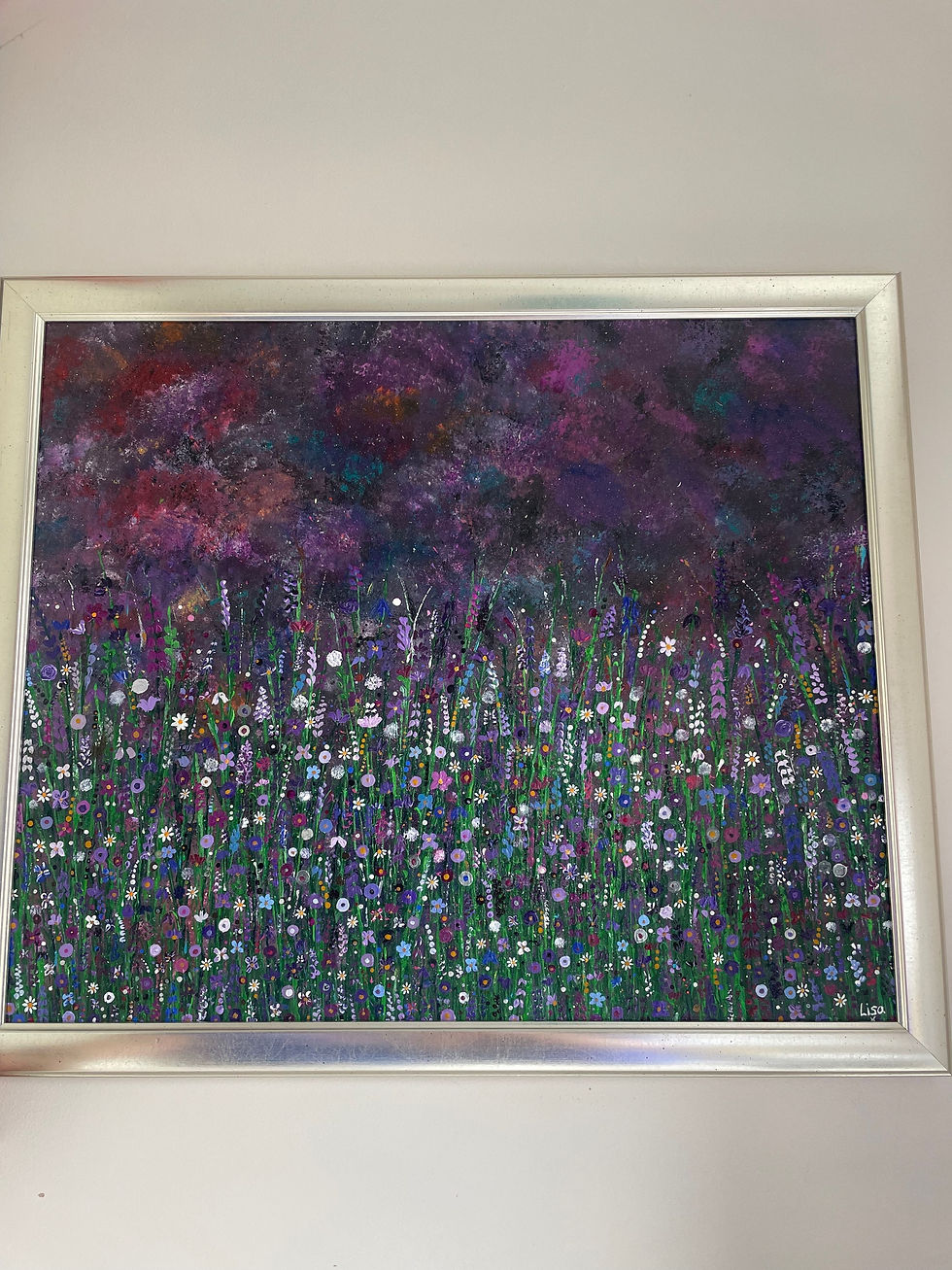 Thumbnail: Framed Original  Canvas - Out Of This World - 24"x20" (60.9x50.8cm)