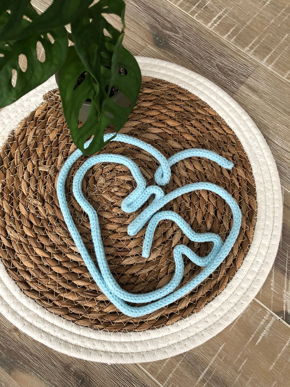 Thumbnail: Punnik figuur baby in hartje kleur blauw