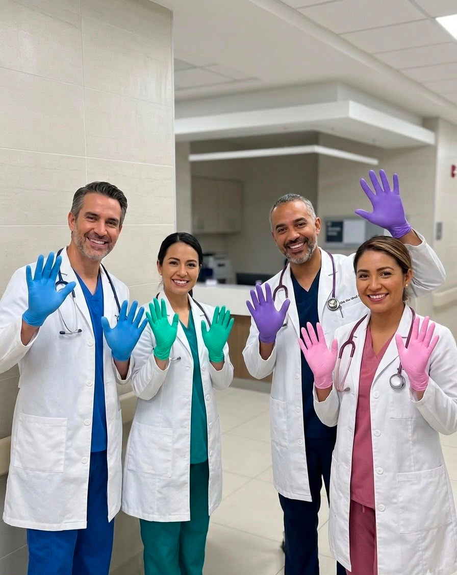 Miniatura: Guantees de Látex Ambiderm® Colorfull Liso Bajo en Polvo No Estériles  