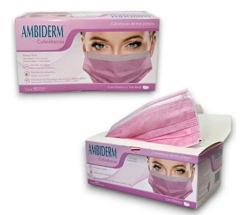 Miniatura: Cubrebocas Ambiderm Rosa