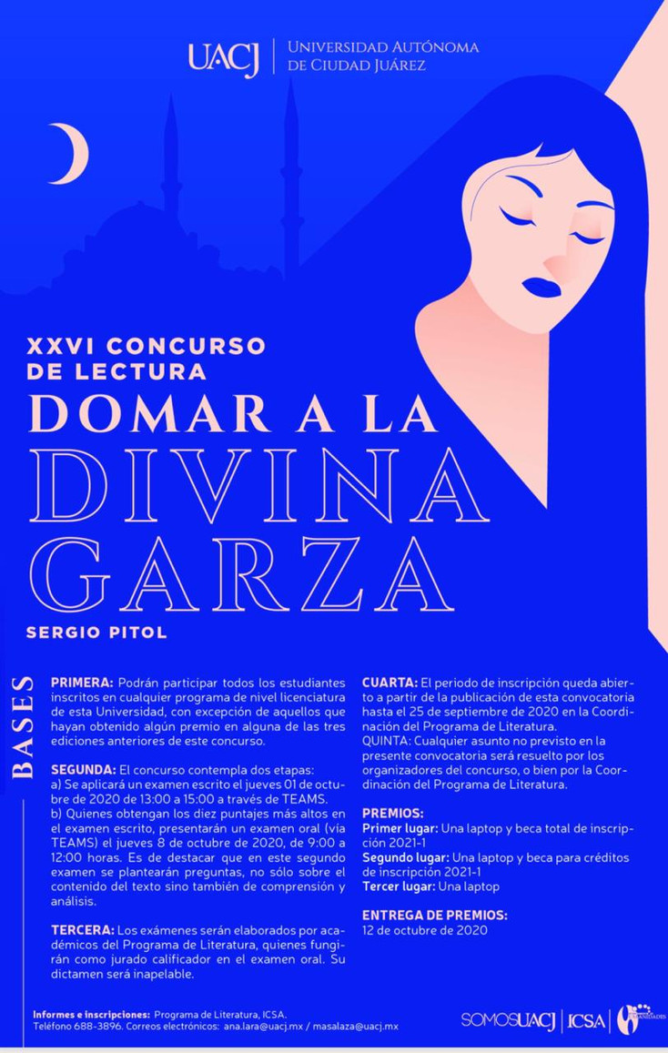 Últimos días para inscribirse en eI XXVI Concurso de lectura "Domar a la Divina Garza"