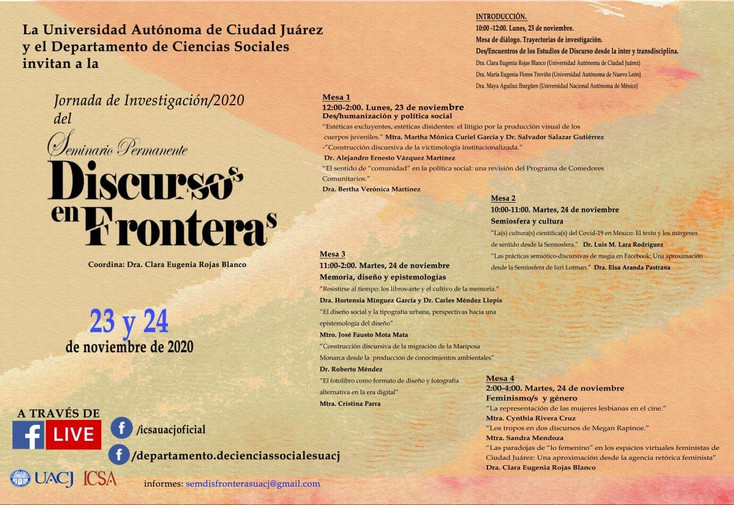 El Seminario Permanente de Discursos en Frontera realiza Jornada de Investigación 2020