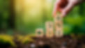 Eco-Friendly Wooden Blocks with Green Sustainability Concept Icons with Nature Background_
