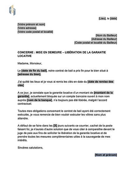 Téléchargez notre lettre prête à l’emploi pour obtenir le remboursement de votre garantie locative après la fin du bail. 100% conforme au droit belge