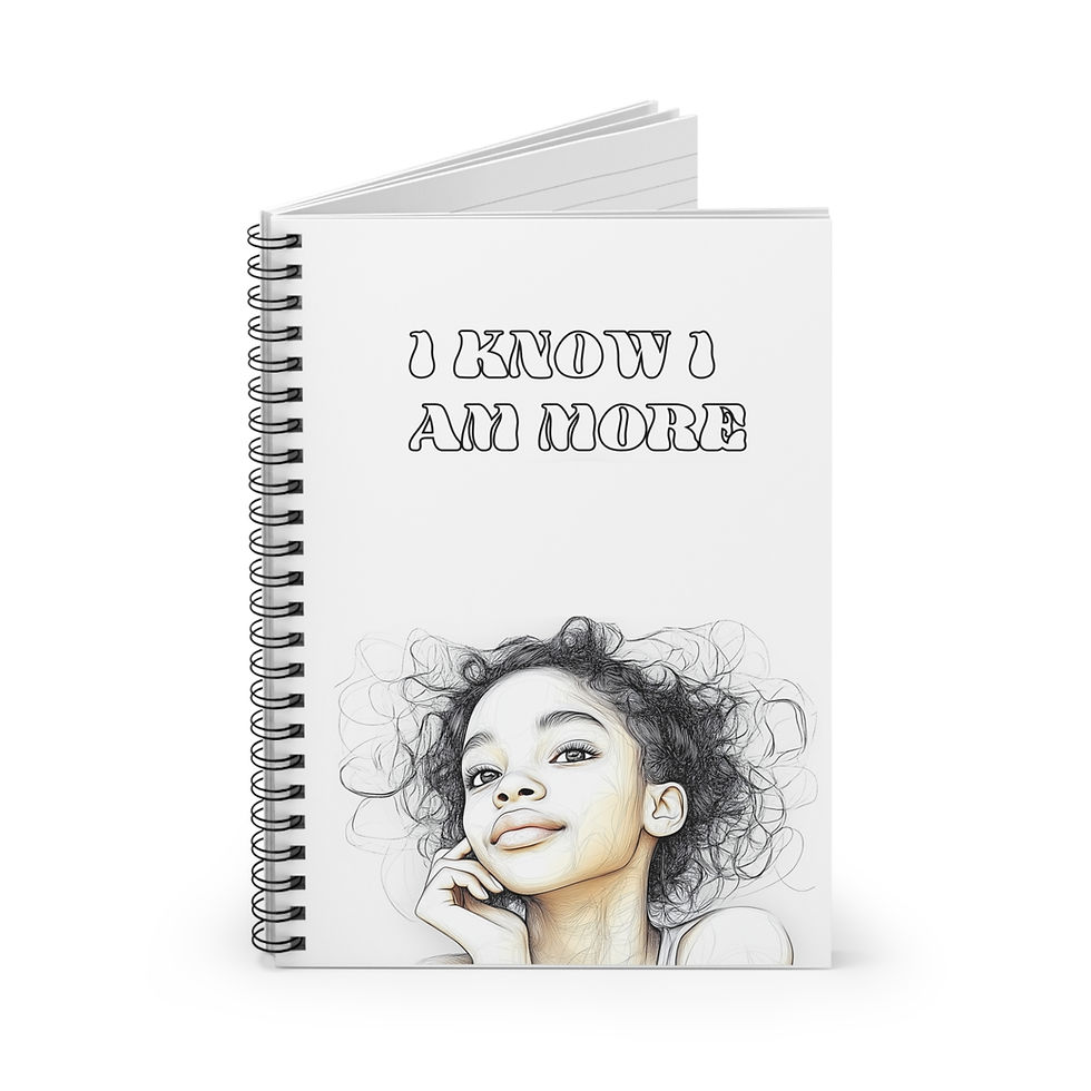 Thumbnail: "I Know I Am More" - Ruled Line Spiral Notebook for Self-Reflection & Creativity