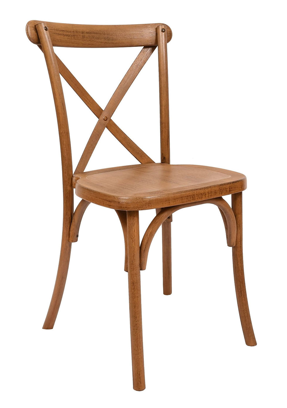 Thumbnail: Brown Antique X-Back Chairs