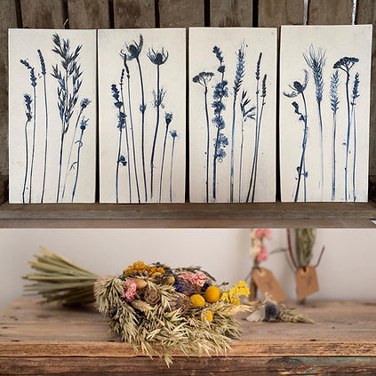Preserved dried wedding flowers into wall decor