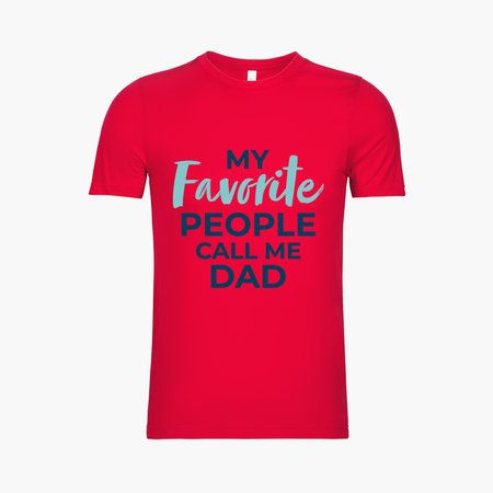 Favorite Dad Red T-shirt 2024
