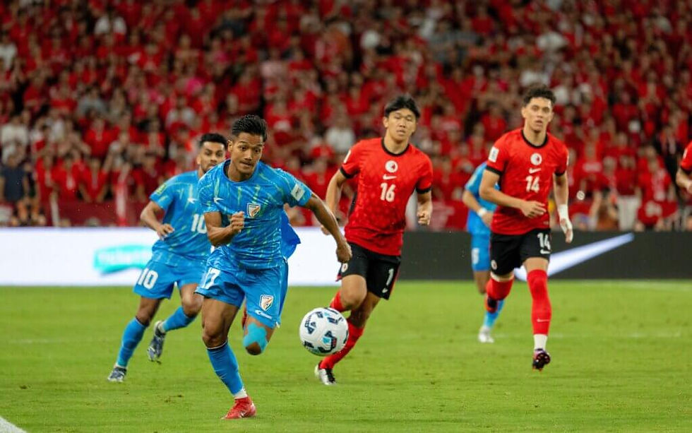 Chhangte in India vs Hong Kong match