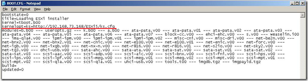 boot.cfg to edit only for ESXi5.0