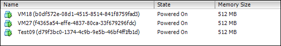 Memory configured per VM