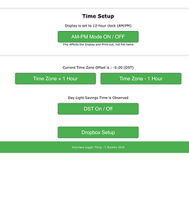 Time setup page