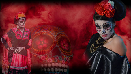 Celebrating The Day Of The Dead And Halloween