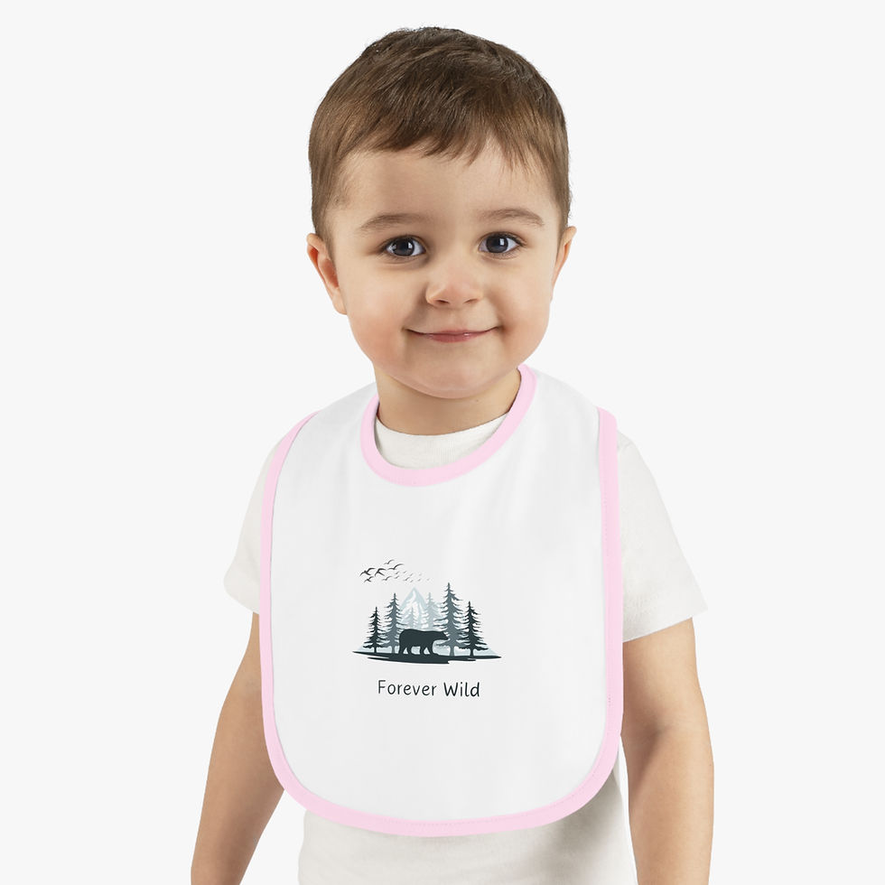 Thumbnail: Baby Contrast Trim Jersey Bib