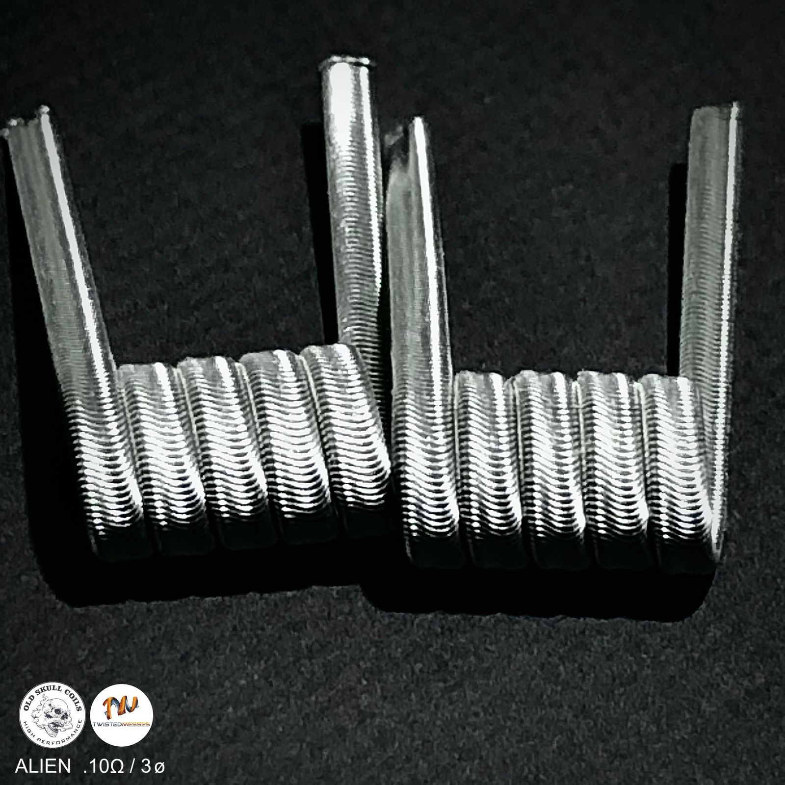 Alien 3mm - 0.10 ohms (Dual) - Old Skull Coils Resistencia Artesanal
