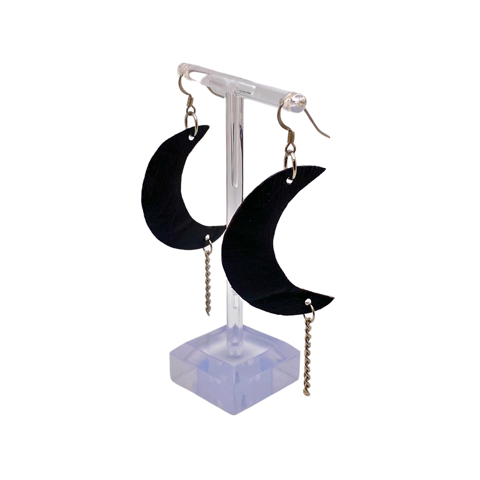Thumbnail: Black Walnut Dyed Rawhide Moons