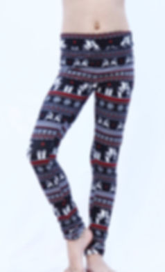 Kids- Deluxe Plush Mommy Kissing Santa Leggings