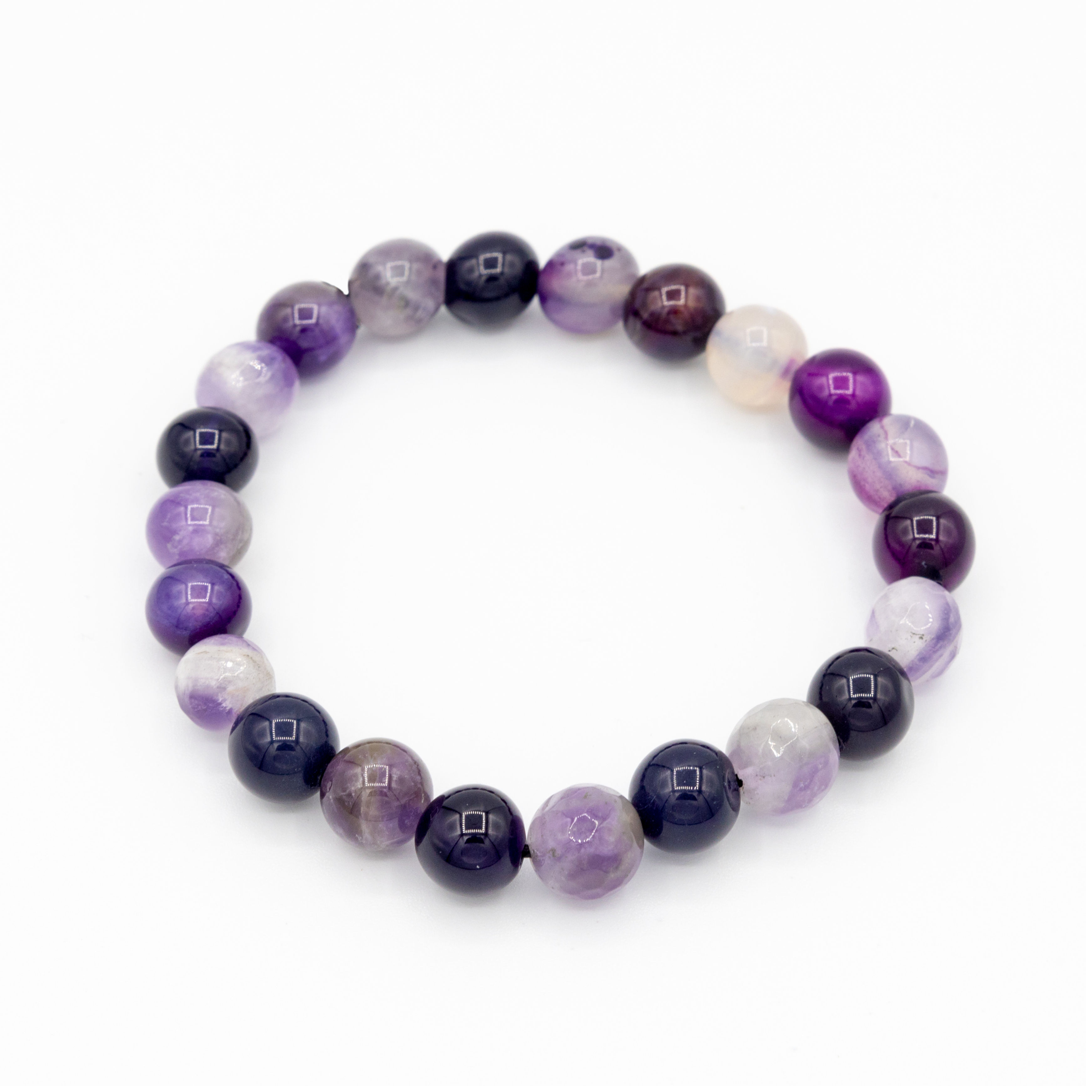Ametist Doğal Taş Bileklik (El Yapımı)