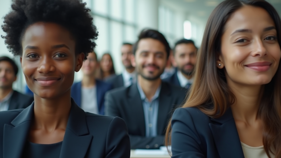 Eye-level view of a recruitment event showcasing diverse candidates
