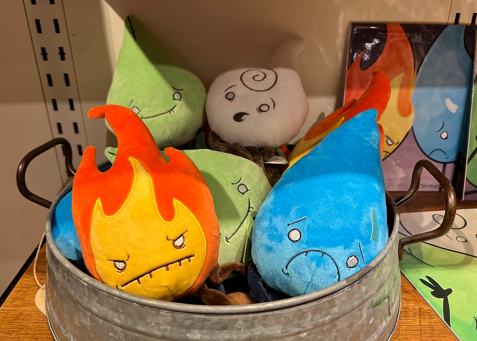 The Plush Elements on display at retail location in Sherman Oaks, California