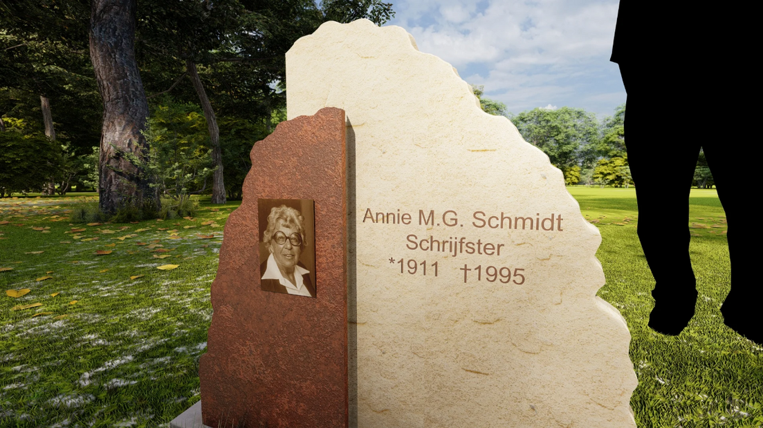 Urnmonument met cortenstaal