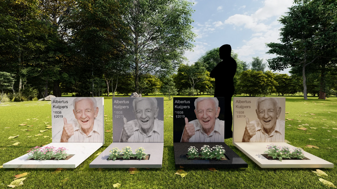 Urnmonument met foto