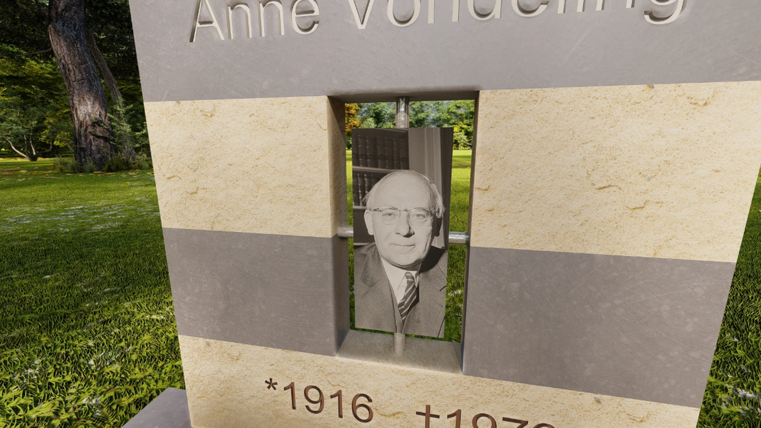 Urnmonument met foto