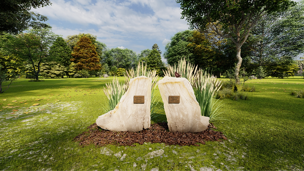 Ruwe steen grafmonument