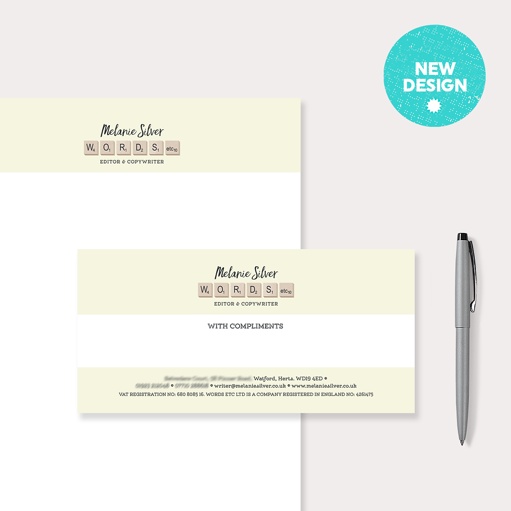 New Stationery Design – Melanie Silver Copy Writer
