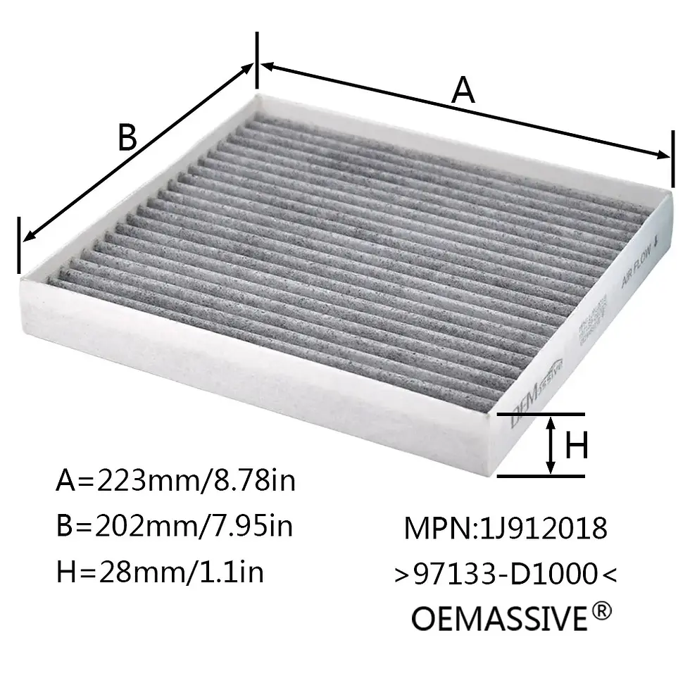 Thumbnail: 2x Car Pollen Cabin Air Conditioning Filter Activated Carbon for Hyundai Creta