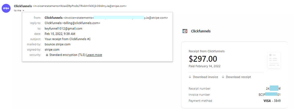 clickfunnels invoice