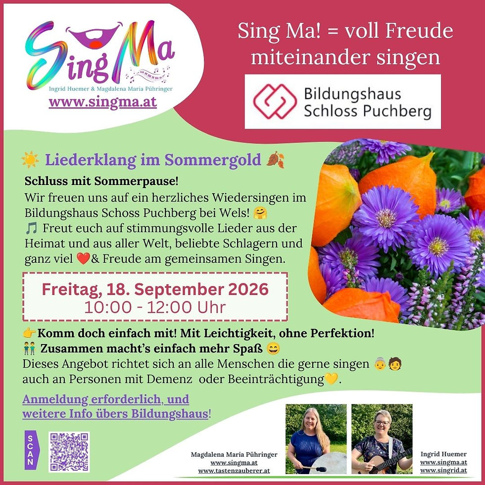 Singen Puchberg Einzeltermin (Insta)