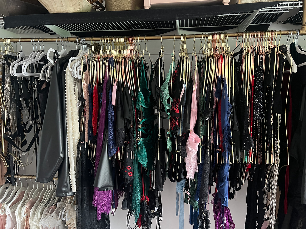 Lingerie Wardrobe Selection at Dayton Ohio Boudoir Photography Studio