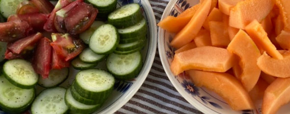 Lunch in de tuin