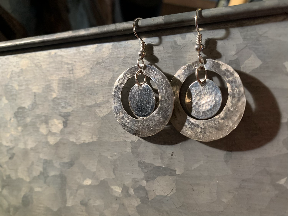 Thumbnail: Orbital sterling silver earrings 
