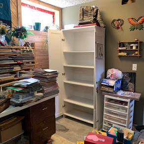 We cleared and cleared the space for organization.