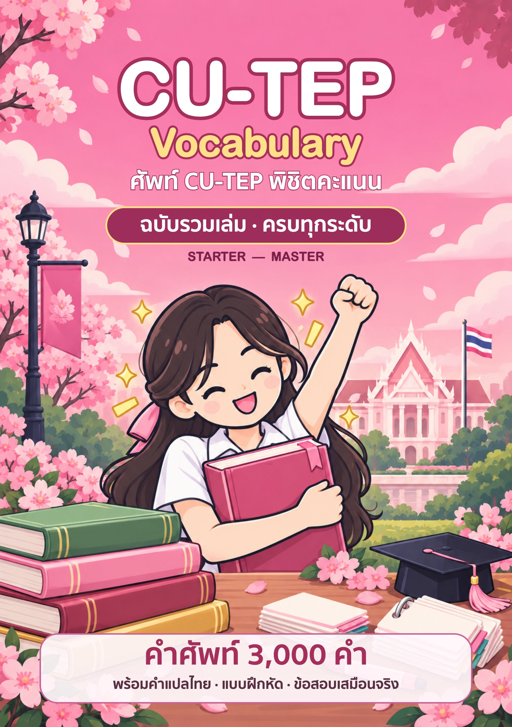 ศัพท์ CU-TEP พิชิตคะแนน ฉบับรวมเล่ม ครบทุกระดับ (Starter – Master)
