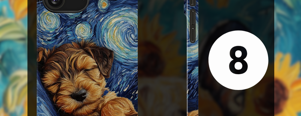 Van Gogh Dog Starry Night Slim Phone Cases Collection (Set of 8) - iPhone 16 Pro Max, 15 Plus, 14, 13, 12, 11, XS, XR, 7, 8