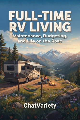 Book cover of Full-Time RV Living: Maintenance, Budgeting, and Life on the Road by ChatVariety Team