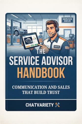 Book cover of The Service Advisor Handbook by ChatVariety Team